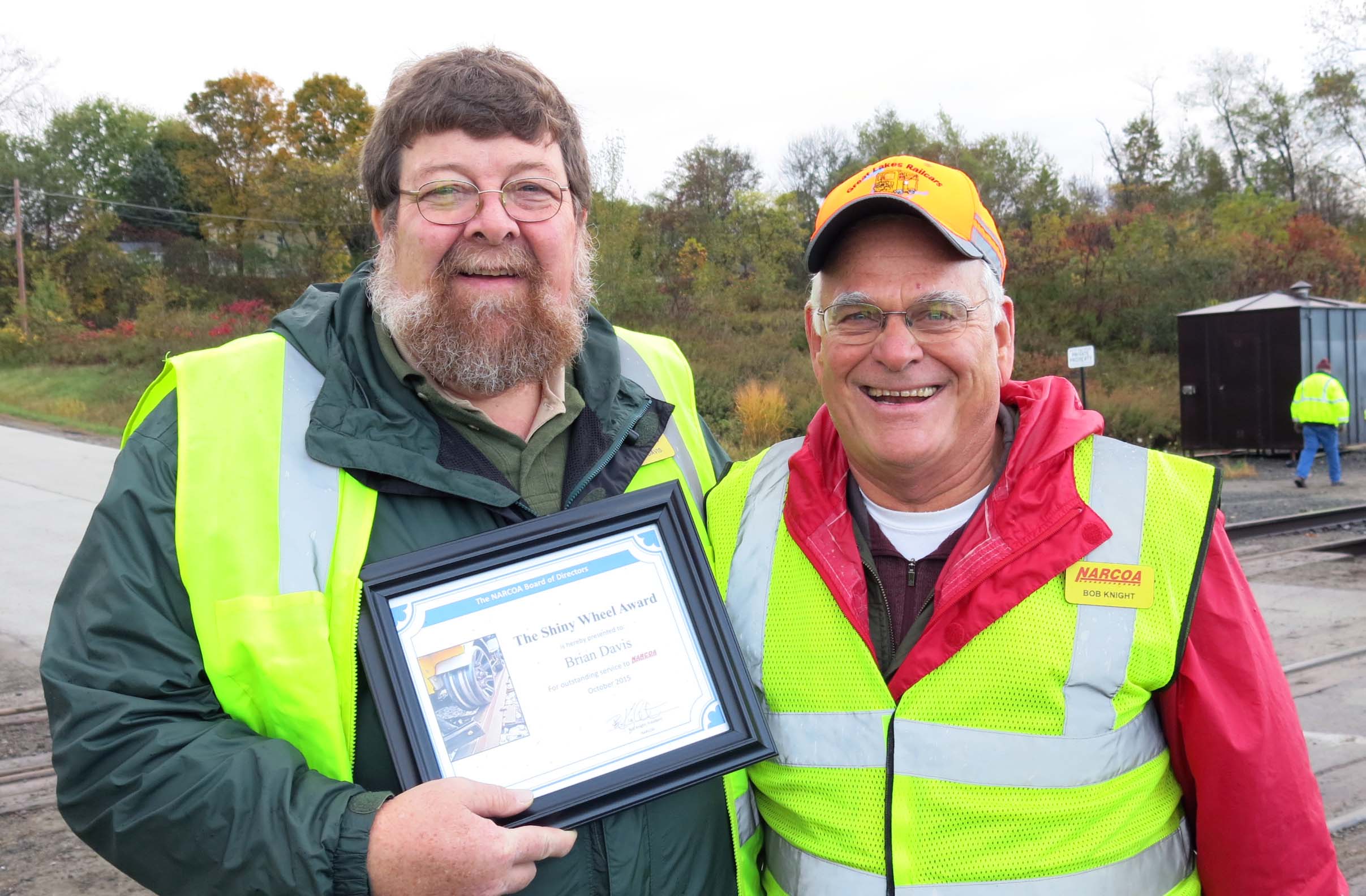 Brian received the Shiney Wheel Award from President Bob Knight